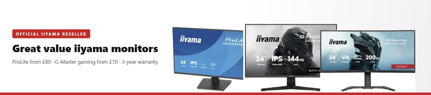 Explore the iiyama ProLite office and G-Master gaming monitor range
