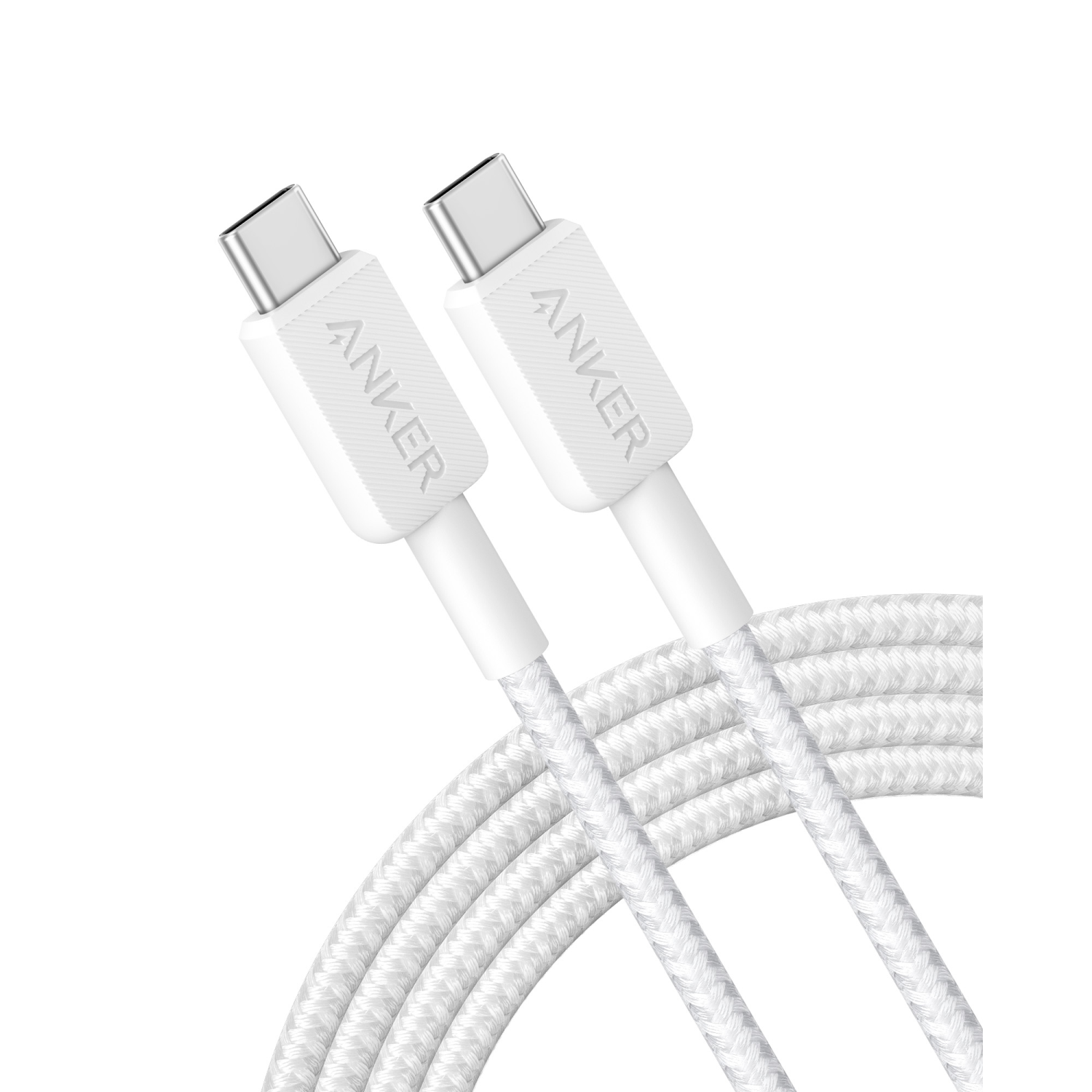 USB-A TO USB-C BRAIDED CABLE 1.8M WH