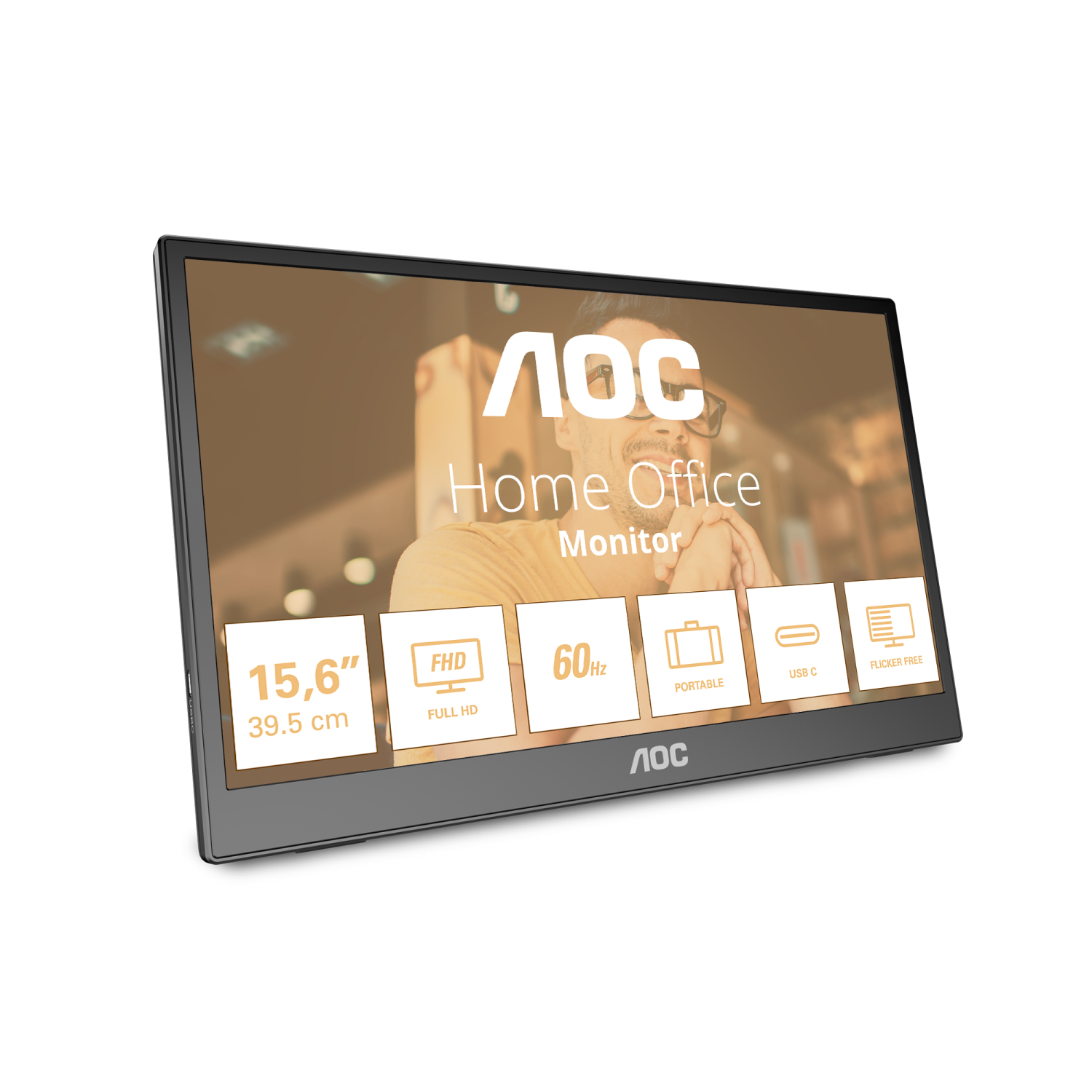 AOC 16T3EA Portable TVs & Monitors - 15.6 Inches - Black