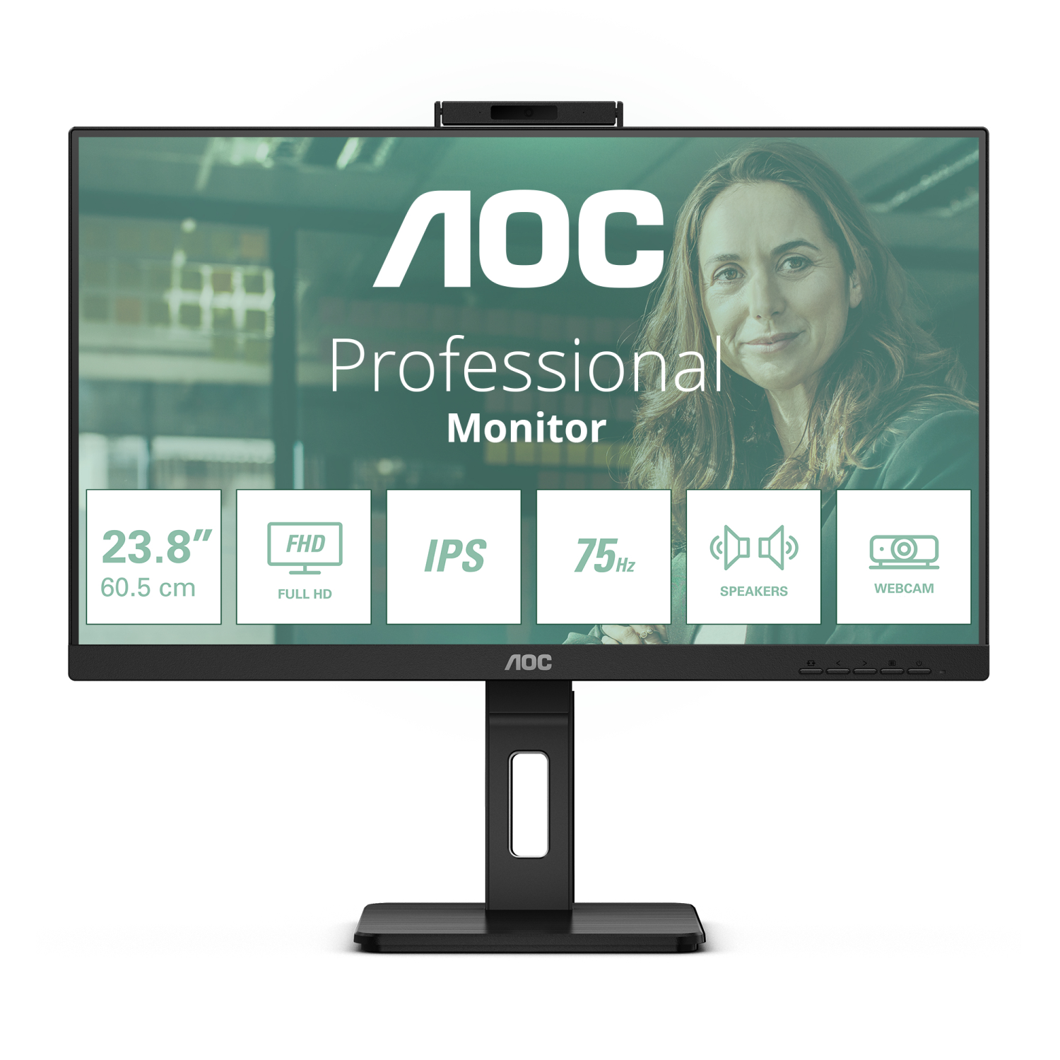 AOC 24P3QW Computer Monitors - 23.8 Inches - Black