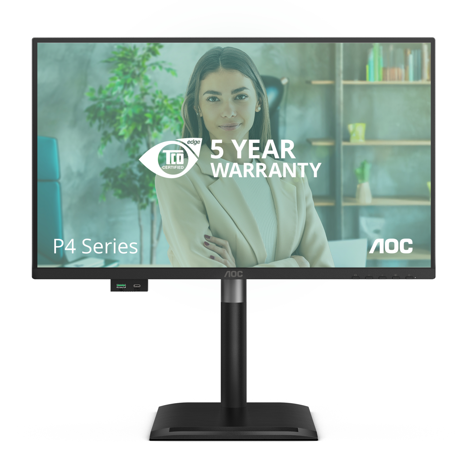 AOC 24P4U Computer Monitors - 23.8 Inches - Black
