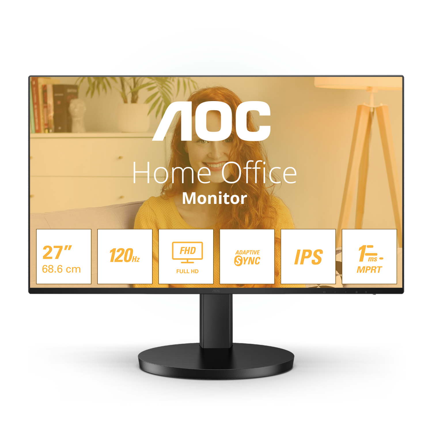 AOC 27B3HA2 Computer Monitors - 27 Inches - Black