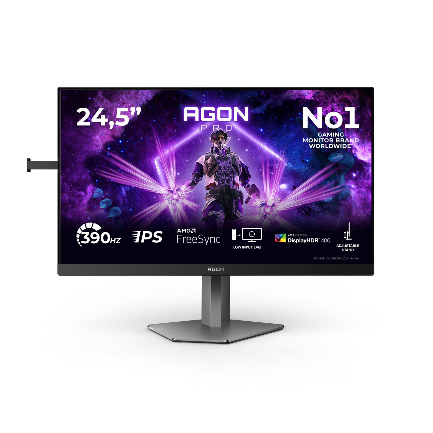 AOC 390Hz Computer Monitors - 24.5 Inches - Black