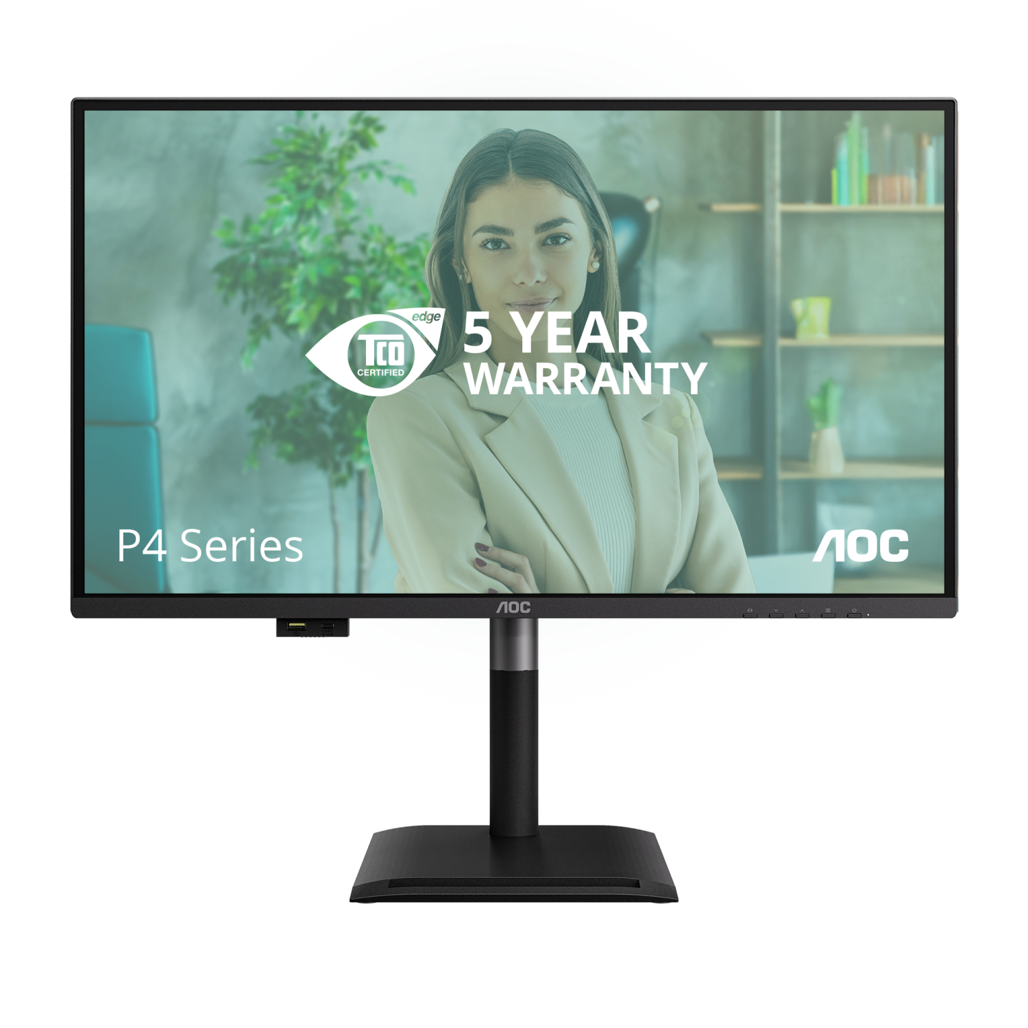 AOC Q27P4U Computer Monitors - 27 Inches - Black