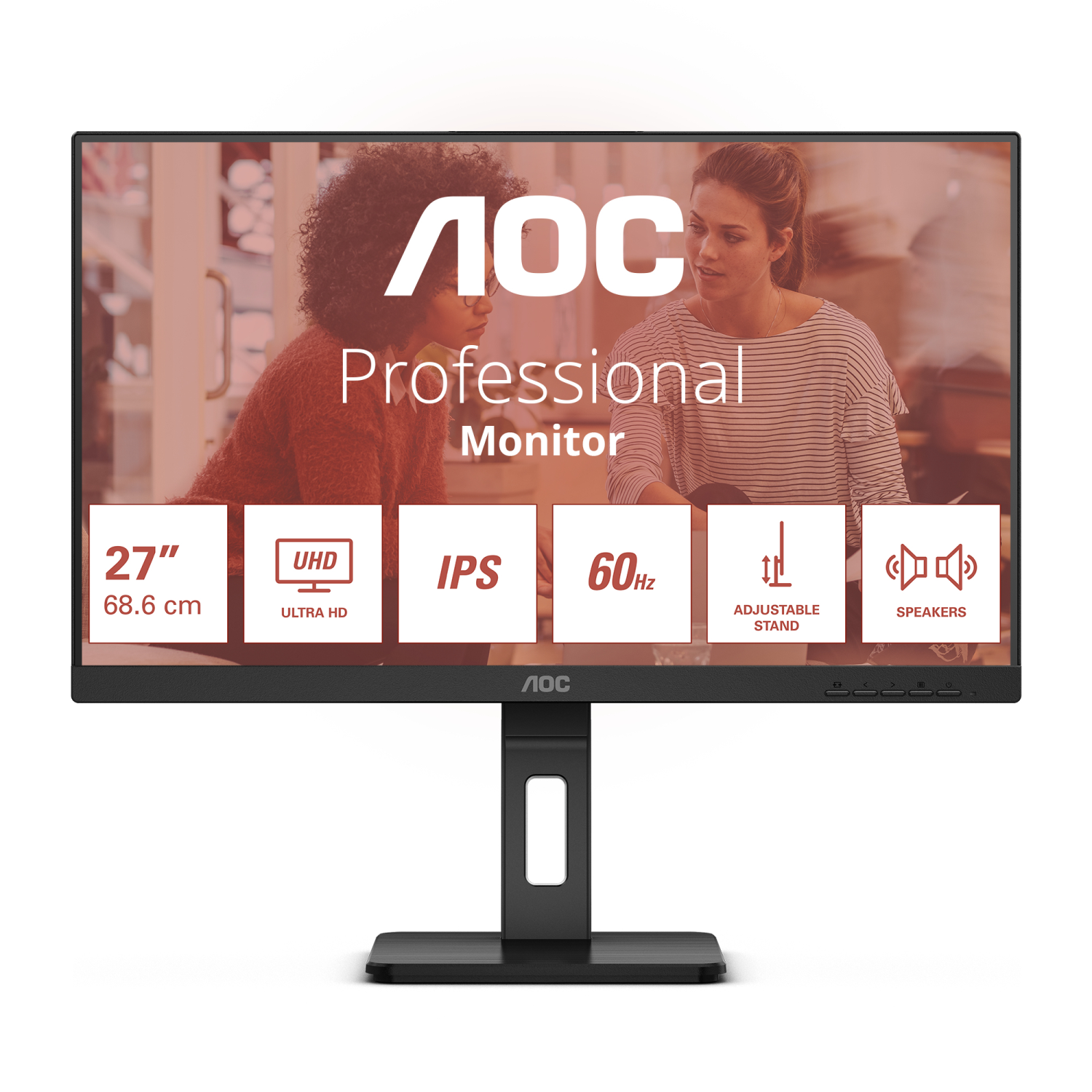 AOC 3840x2160 Computer Monitors - 27 Inches - Black