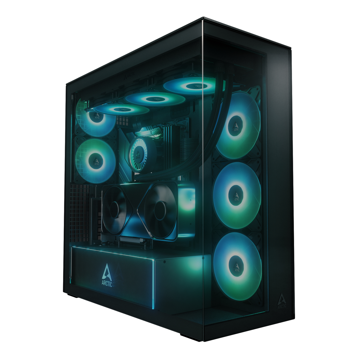 ARCTIC Xtender VG (Black) Premium E-ATX PC Case with Vertical GPU Mounting