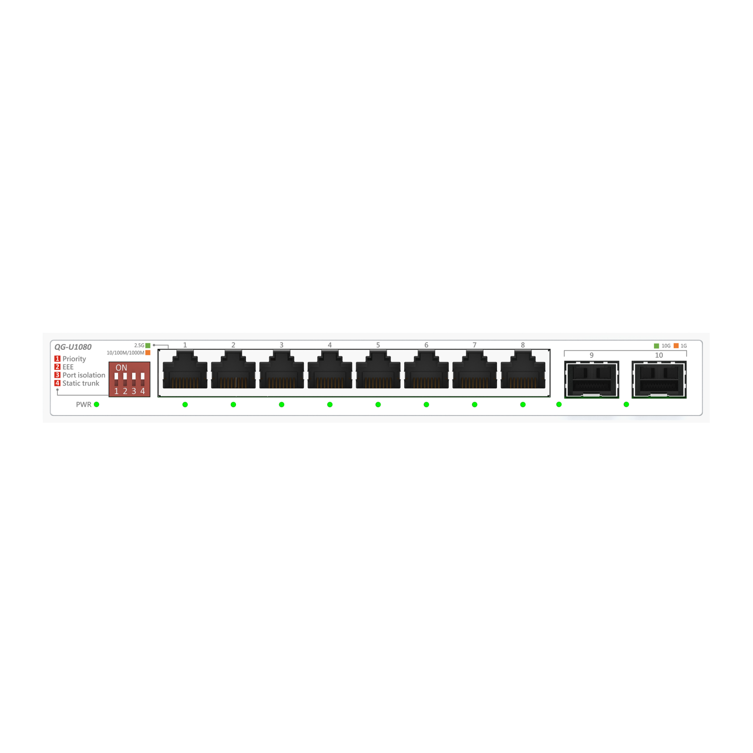 ASUS QG-U1080 Network Switches - White