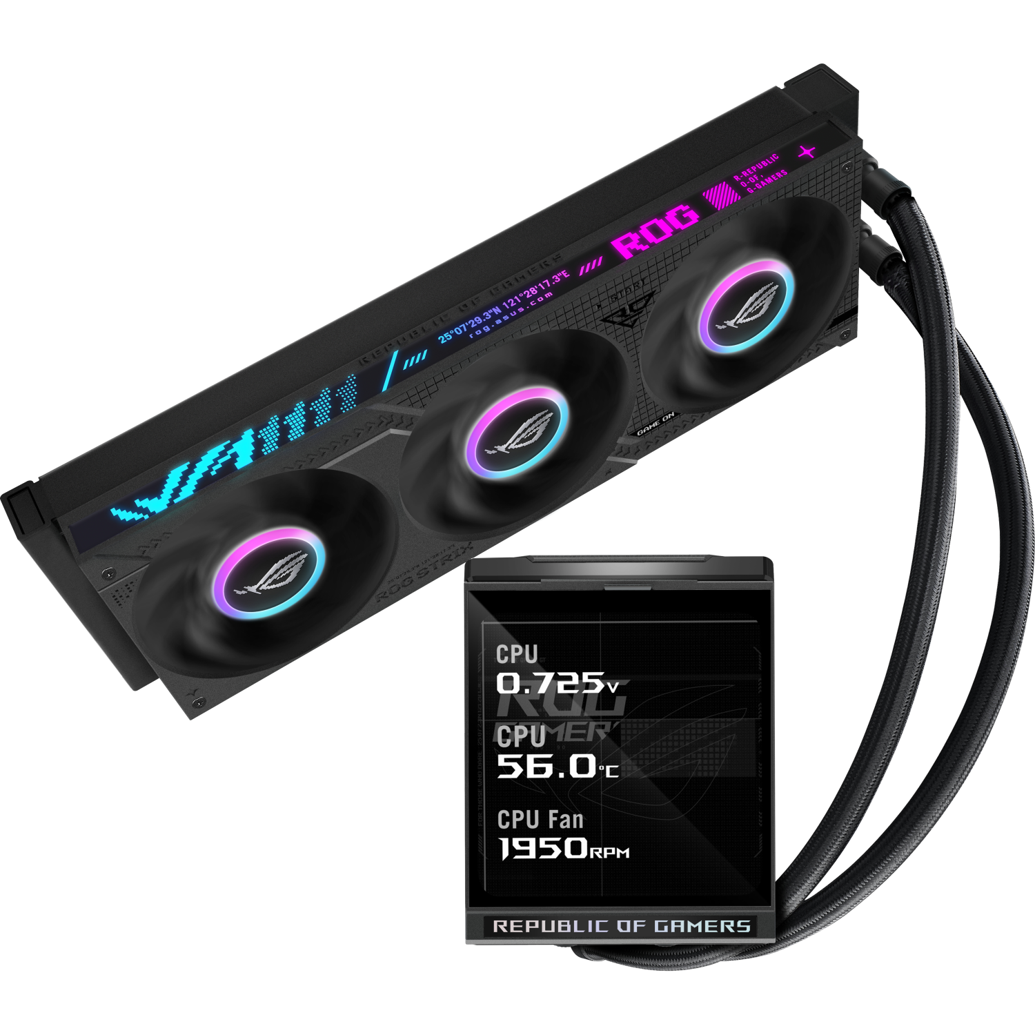 ASUS ROG Strix LC IV 360 ARGB LCD Processor Liquid cooling kit 12 cm Black