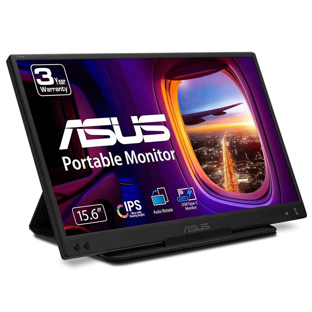 Asus MB166C Computer Monitors - 15.6 Inches - Black