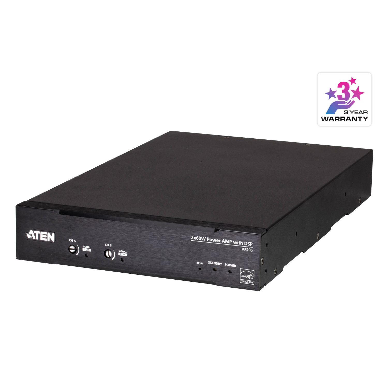 ATEN 2x60W Audio Amplifiers - Black