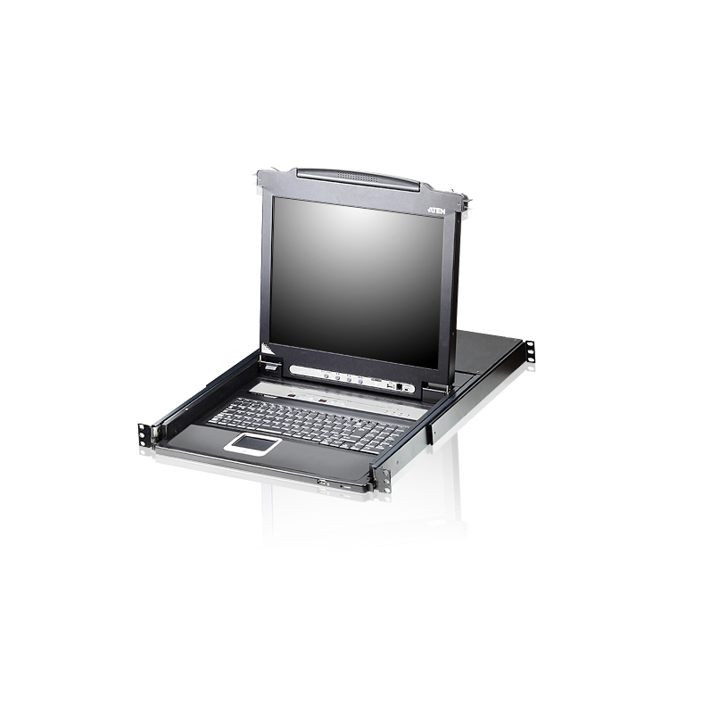 ATEN 8 PORT USB/PS2 19 INCH 1U KVM SWITCH - 17 INCH LCD