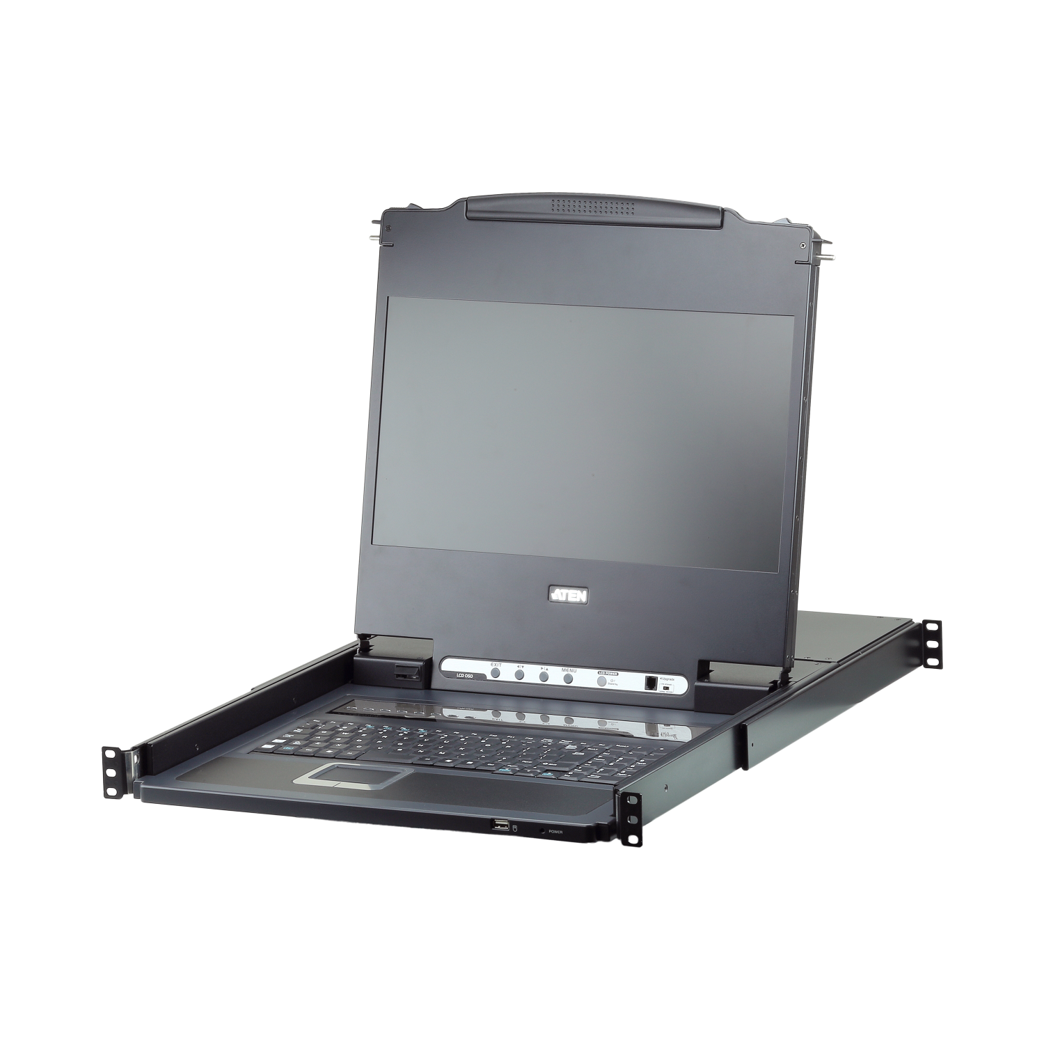 ATEN 8-Port Rack Consoles - 17.3 Inches - Black