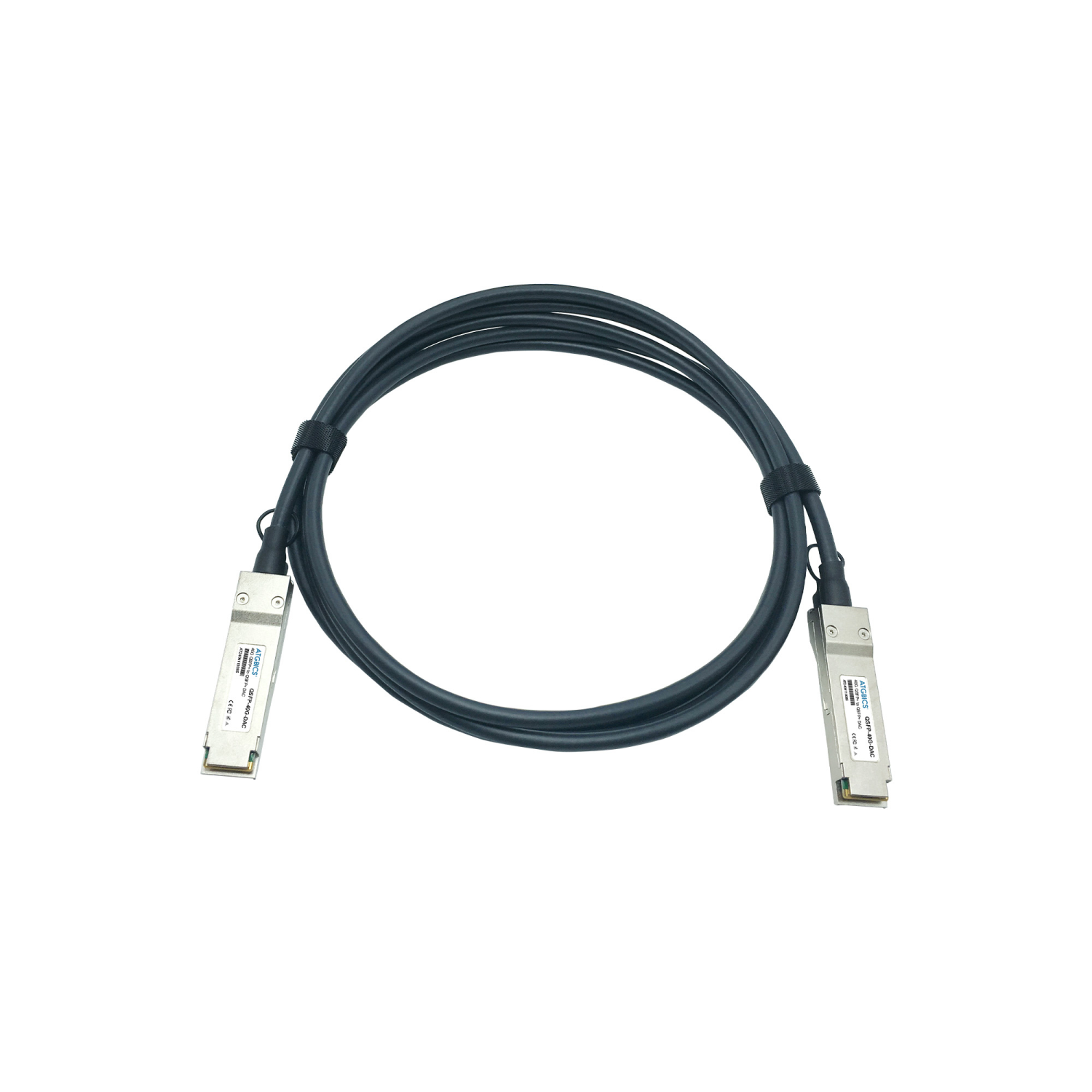 ATGBICS PAN-QSFP-DAC-1M Fibre Optic Cables - Black