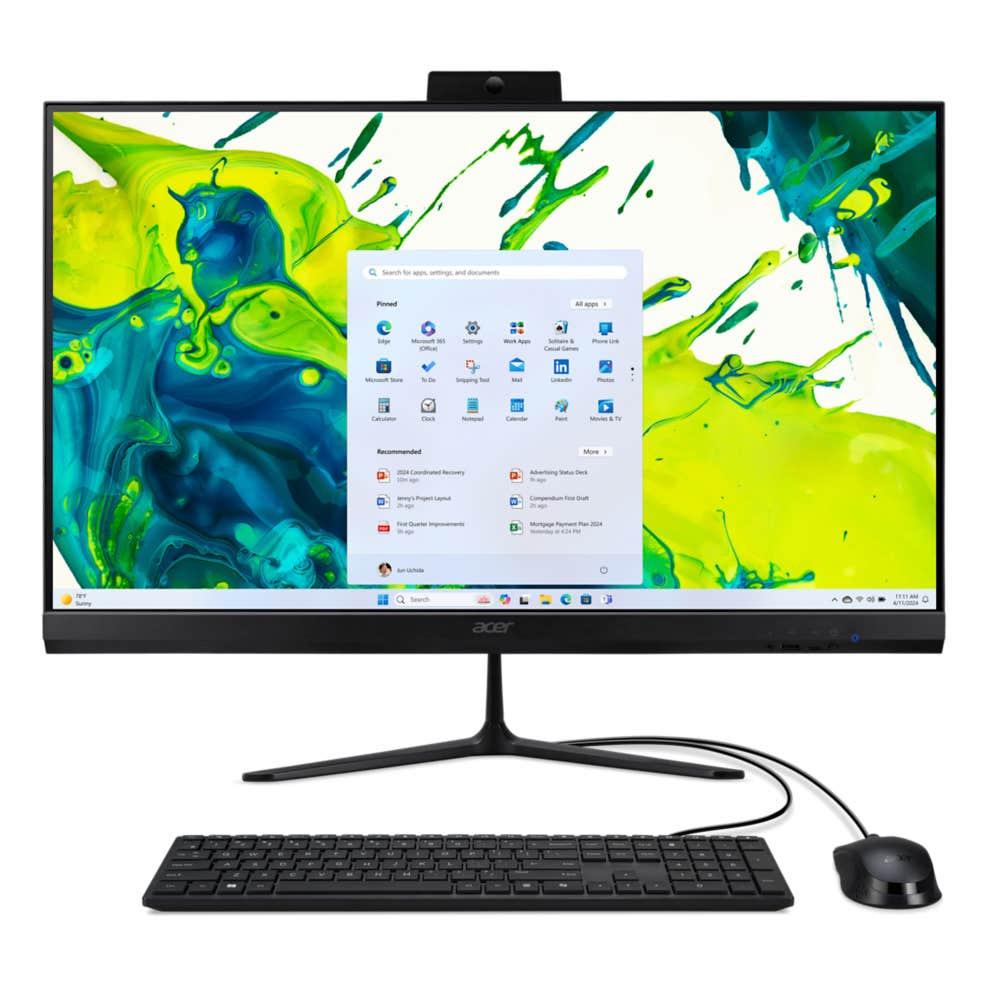 Acer i5-13420H All-in-One PCs desktops and Workstations - 27 Inches - 8GB - Black
