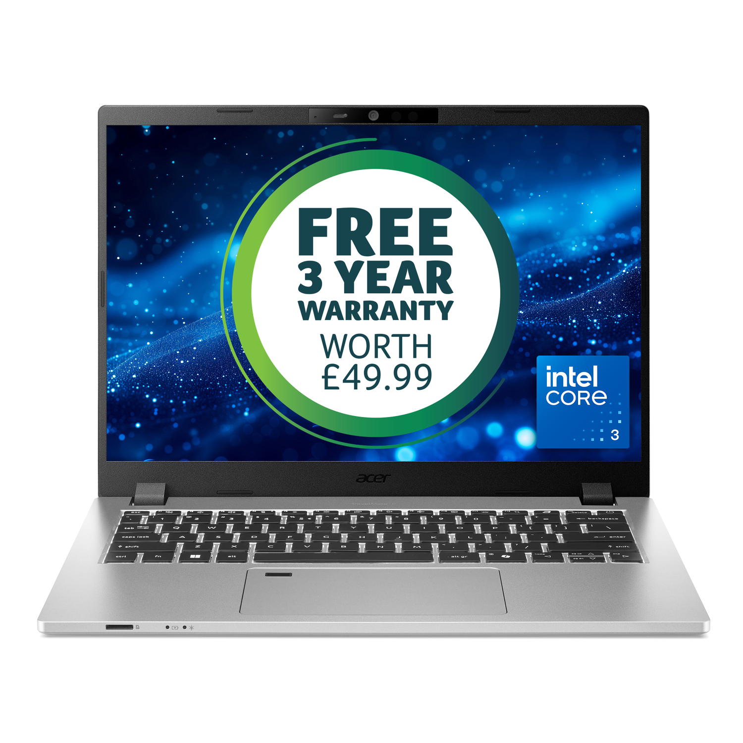 Acer TMP214-56 Laptops - 14 Inches - 8GB - Silver
