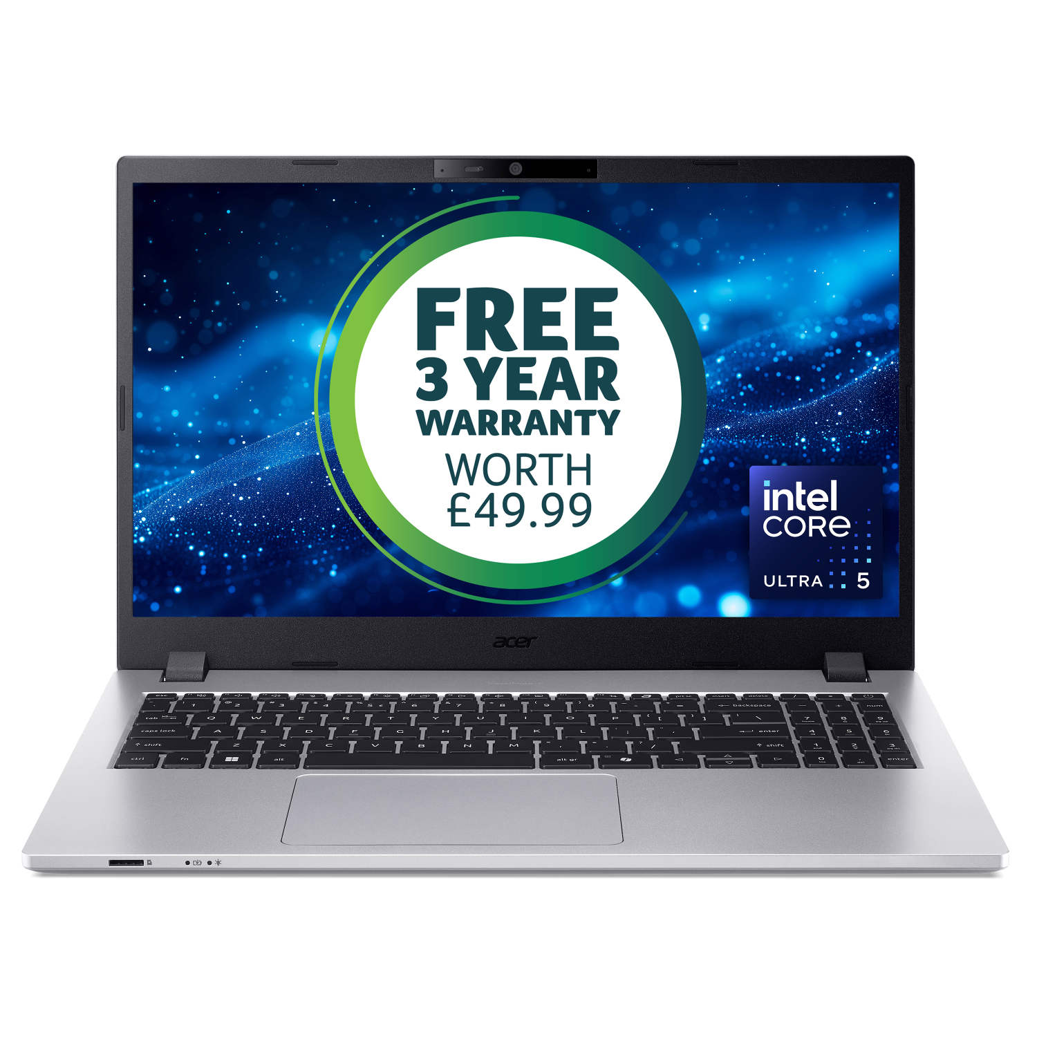 Acer TMP215-75-G2-TCO Laptops - 15.6 Inches - 16GB - Silver