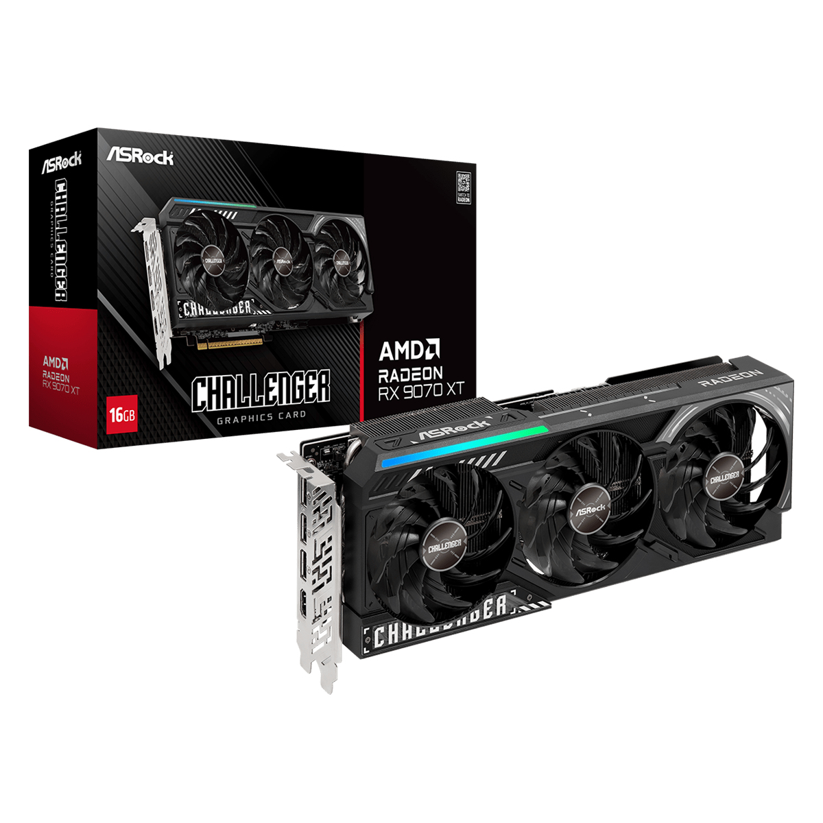 Asrock RX9070 Graphics Cards - Black