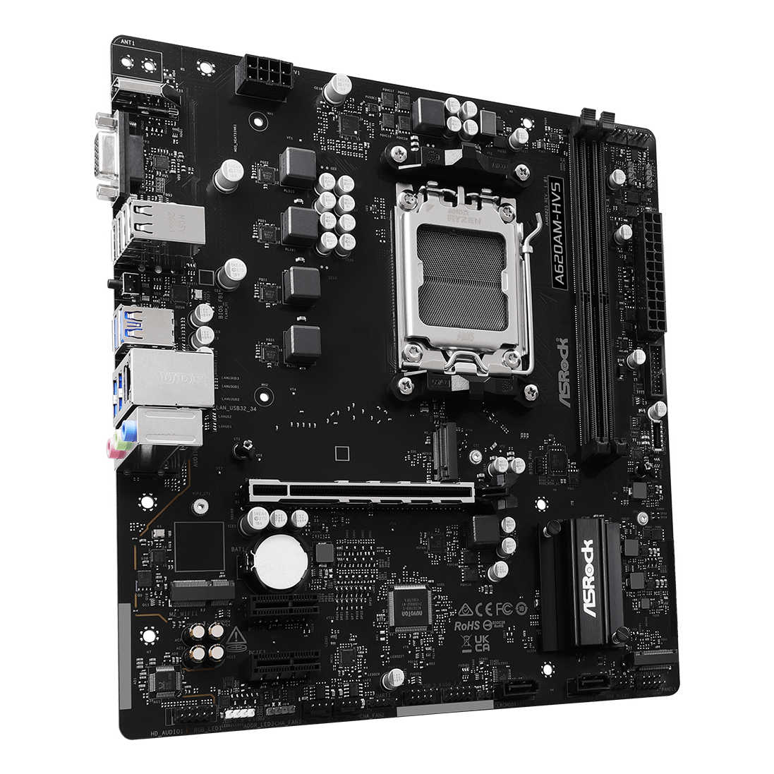 Asrock A620AM-HVS Motherboards - Black