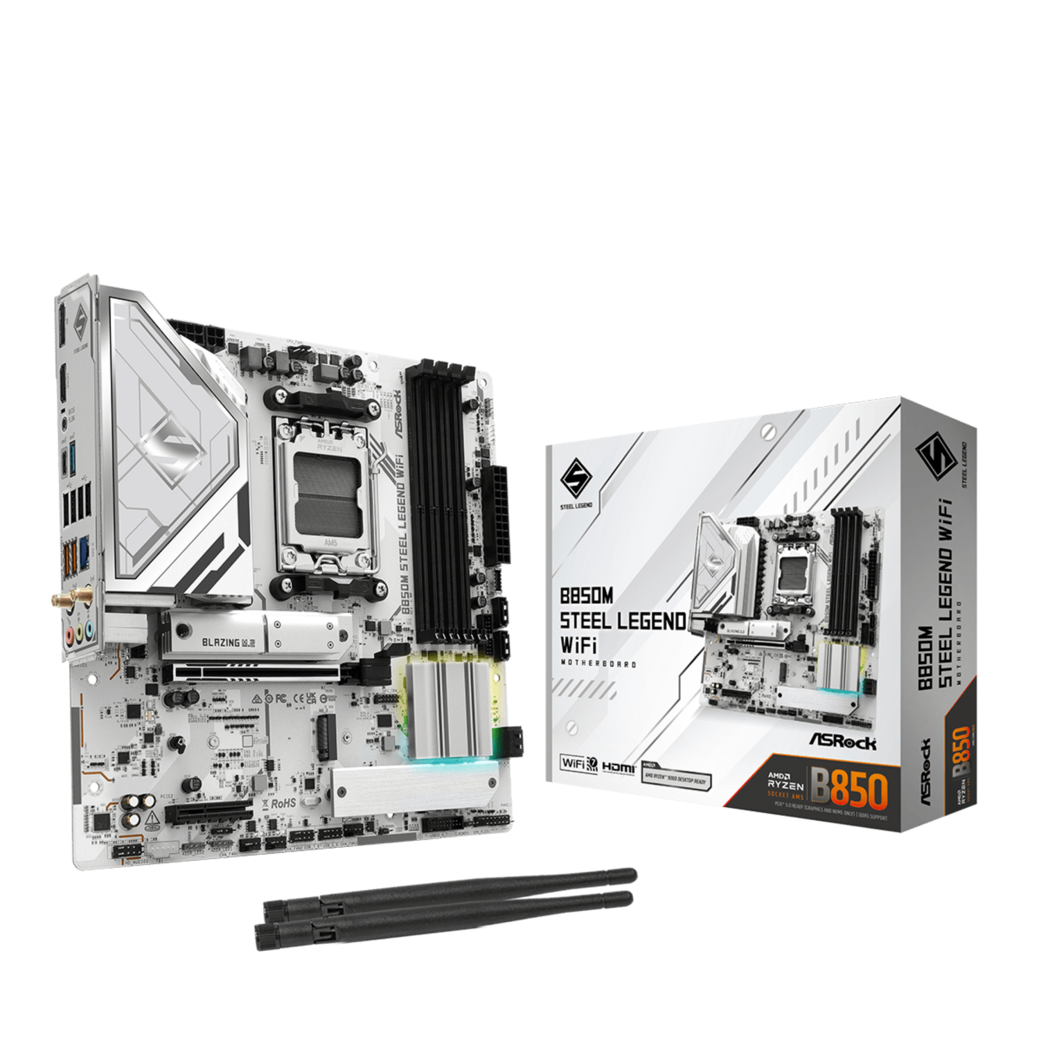 Asrock B850M Motherboards - White