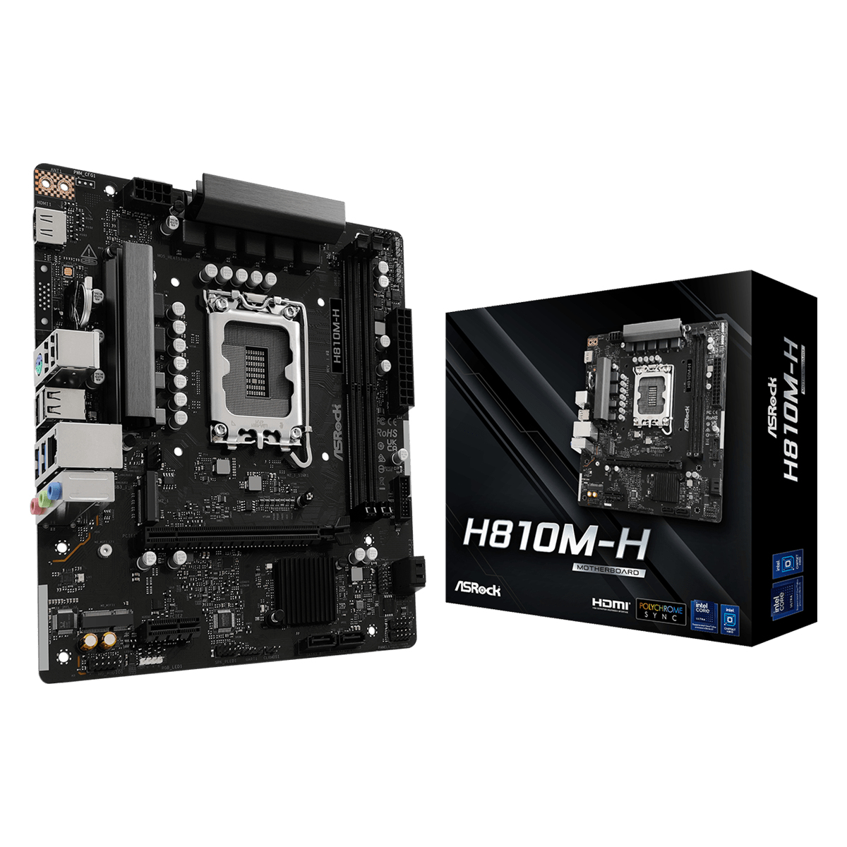 Asrock H810M-H Motherboards - Black