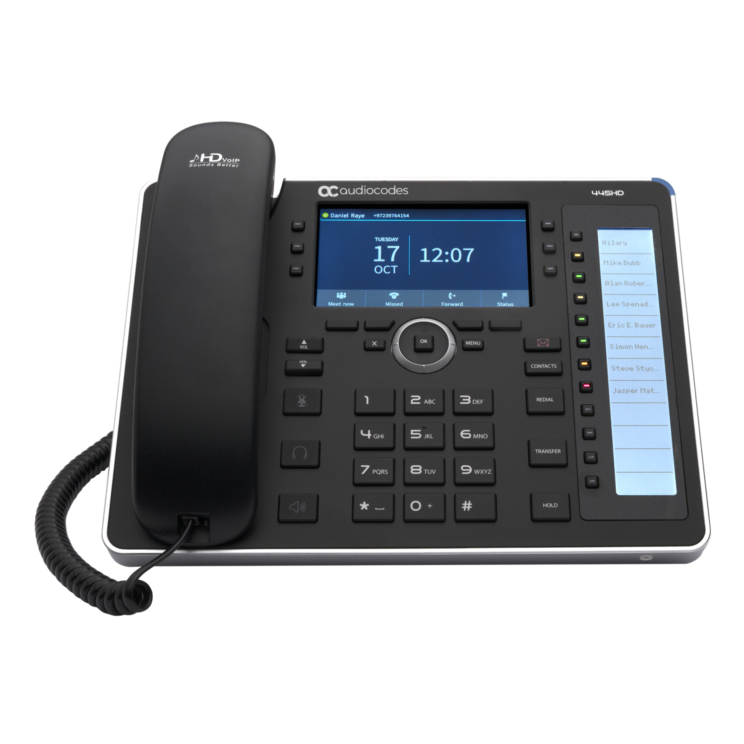 AudioCodes 445HD IP Phones - 4.3 Inches - Black