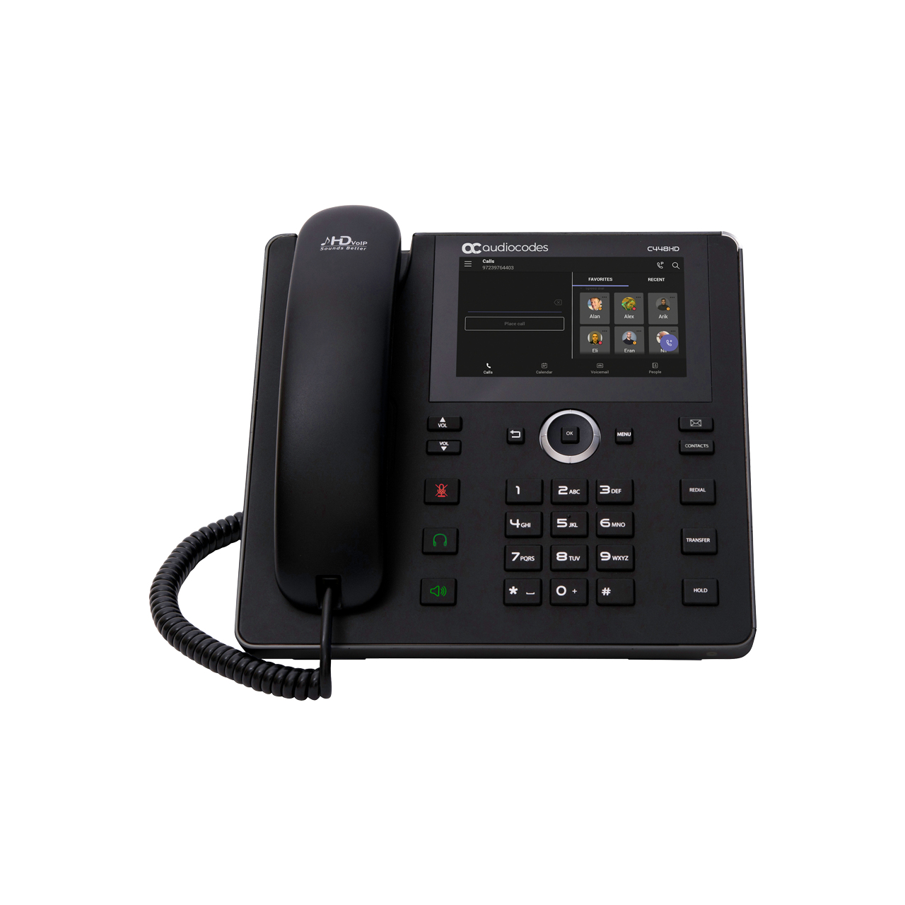 AudioCodes C448HD IP phone Black 8 lines TFT