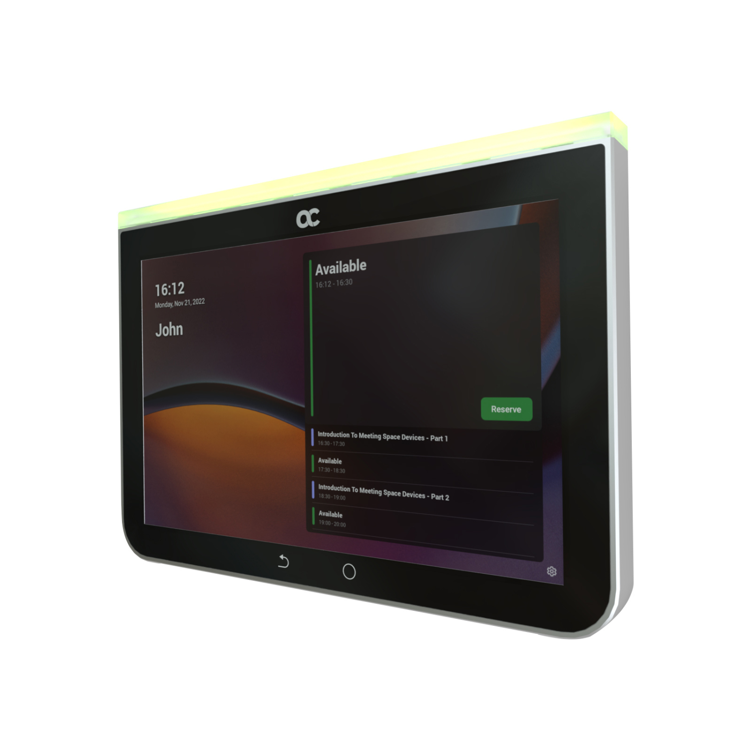 AudioCodes RX PANEL Touch Scheduler for Microsoft T Video conferencing service management system Black