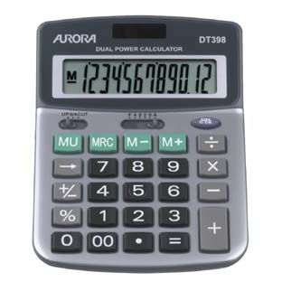 Aurora DT398 Calculators - Grey