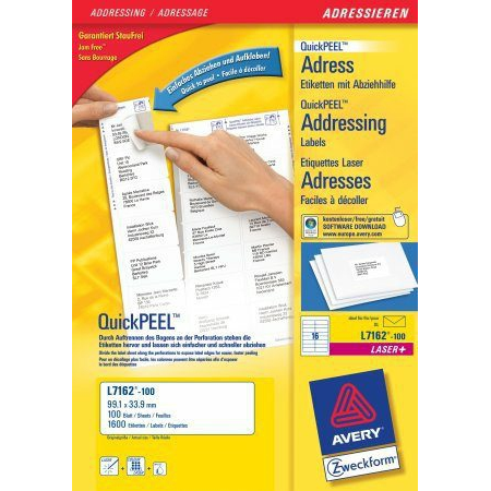 Avery L7162-100 Addressing Labels - White