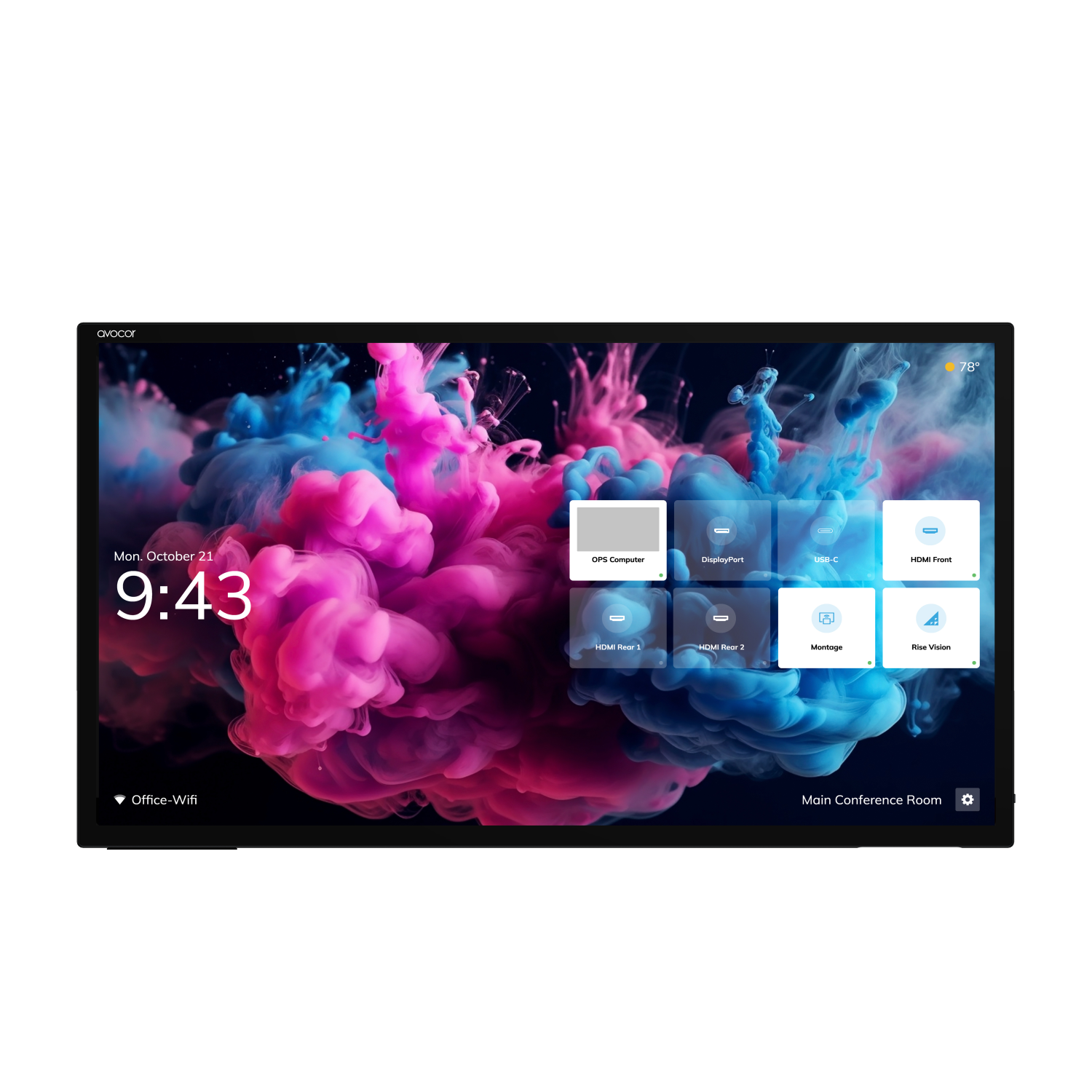 Avocor AVH-7520 Interactive Whiteboards - 75 Inches - Brushed steel