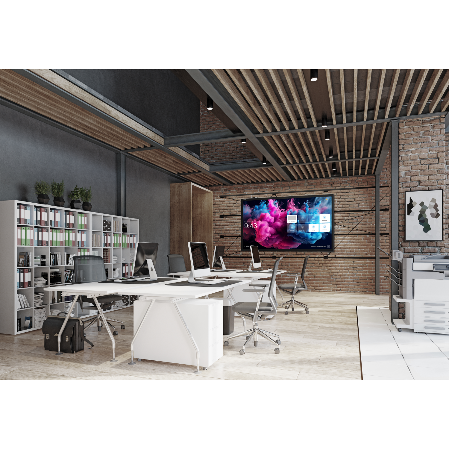 Avocor AVH-8620 Interactive Whiteboards - 86 Inches - Brushed steel