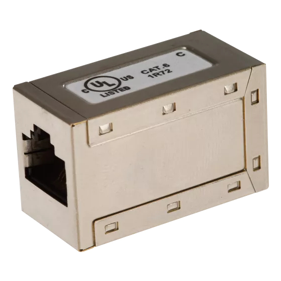 Axis RJ-45 Cable Gender Changers - Brushed steel
