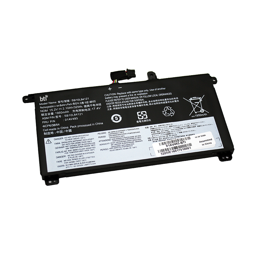 BTI 00UR892 Industrial Rechargeable Batteries - Black