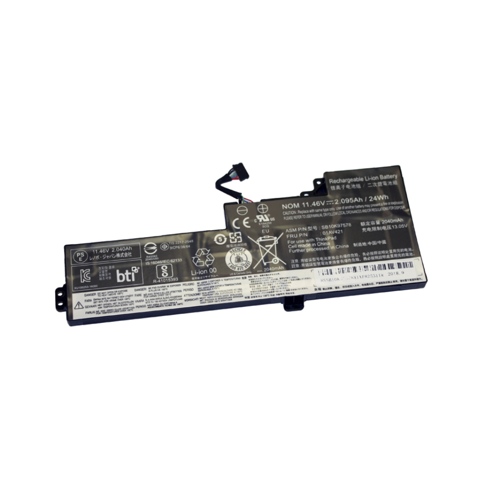BTI 24Wh Industrial Rechargeable Batteries - Black