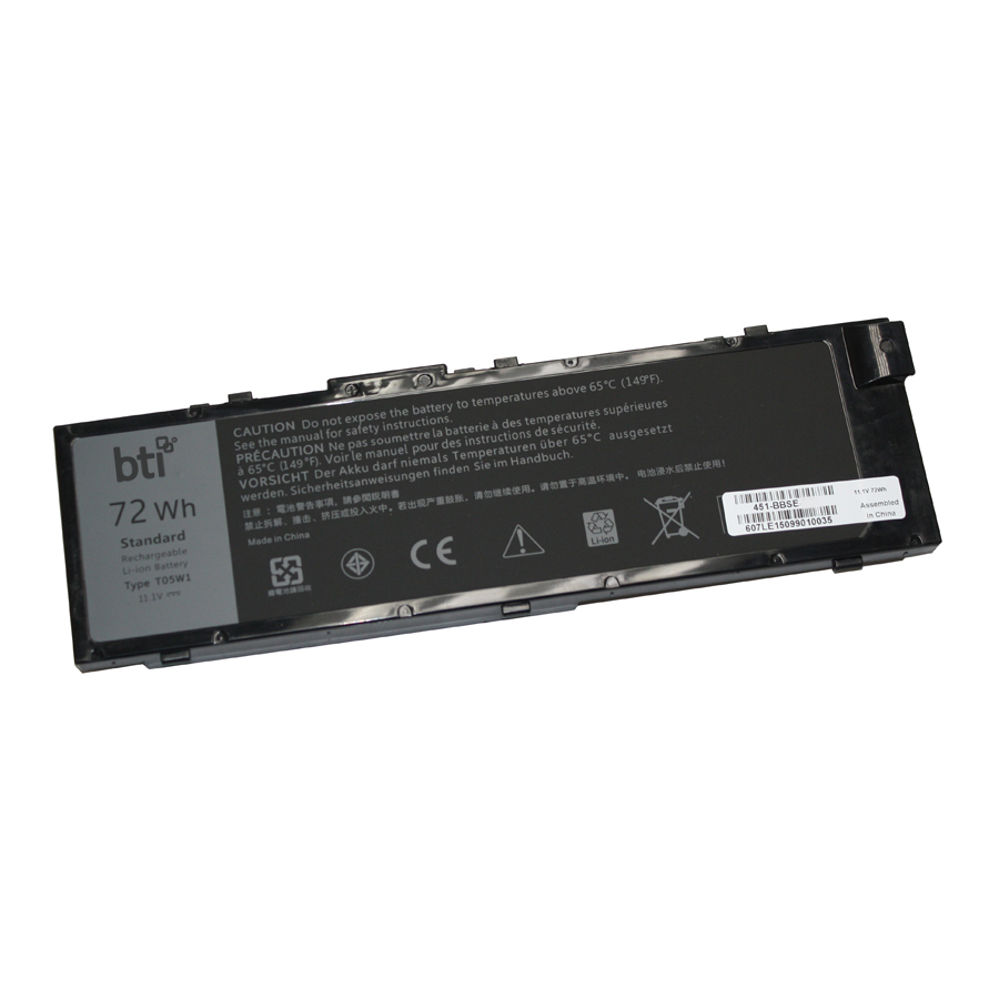 BTI 72Wh Industrial Rechargeable Batteries - Black