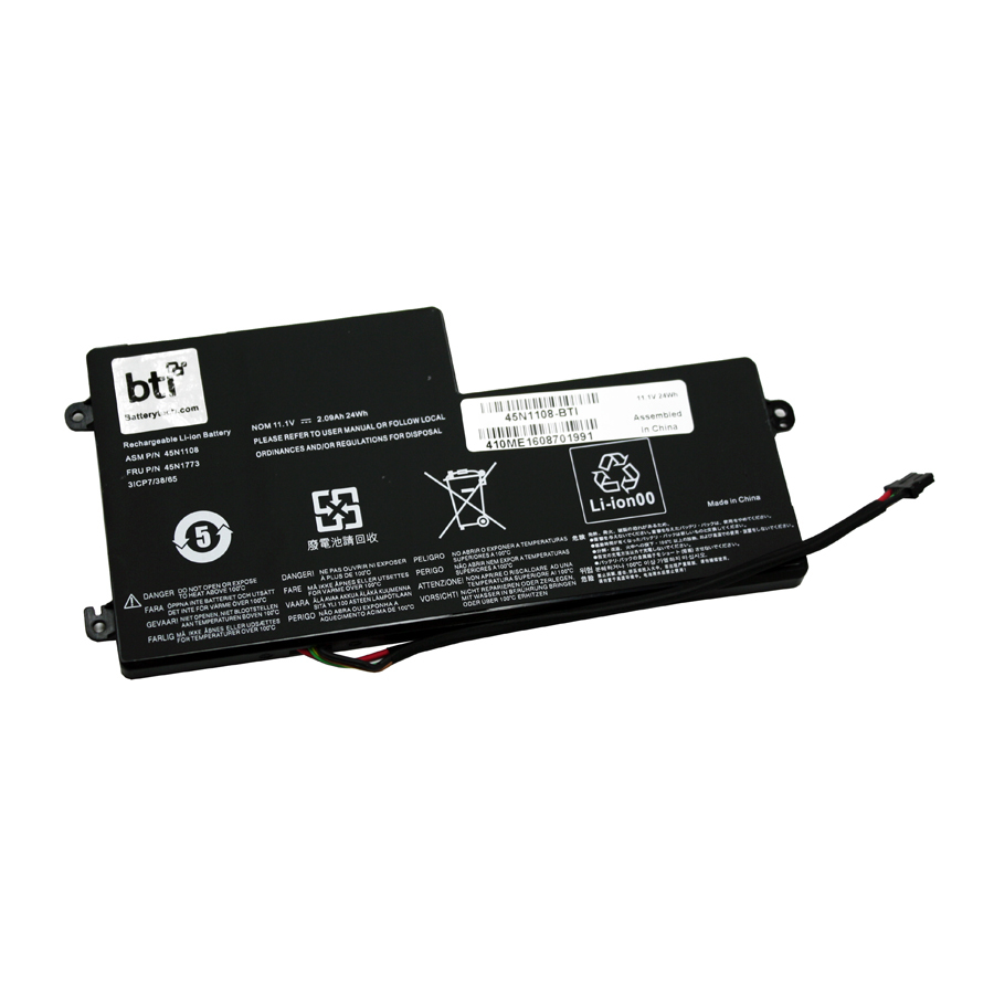 BTI 45N1110 Industrial Rechargeable Batteries - Black