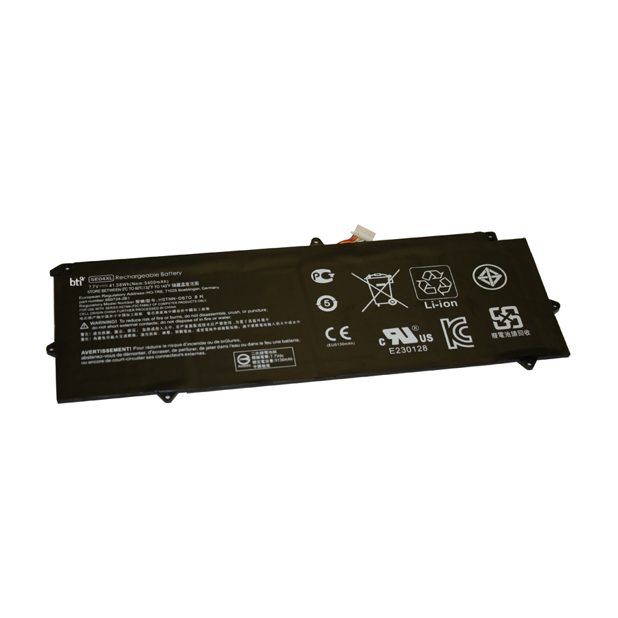 BTI 58Wh Industrial Rechargeable Batteries - Black