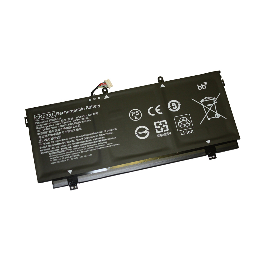 BTI 3-cell Industrial Rechargeable Batteries - Black