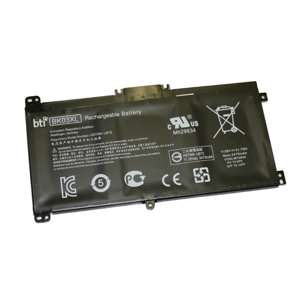 BTI 3-cell Industrial Rechargeable Batteries - Black