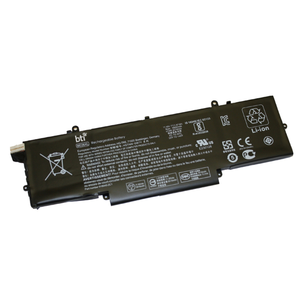 BTI 918045-1C1 Industrial Rechargeable Batteries - Black