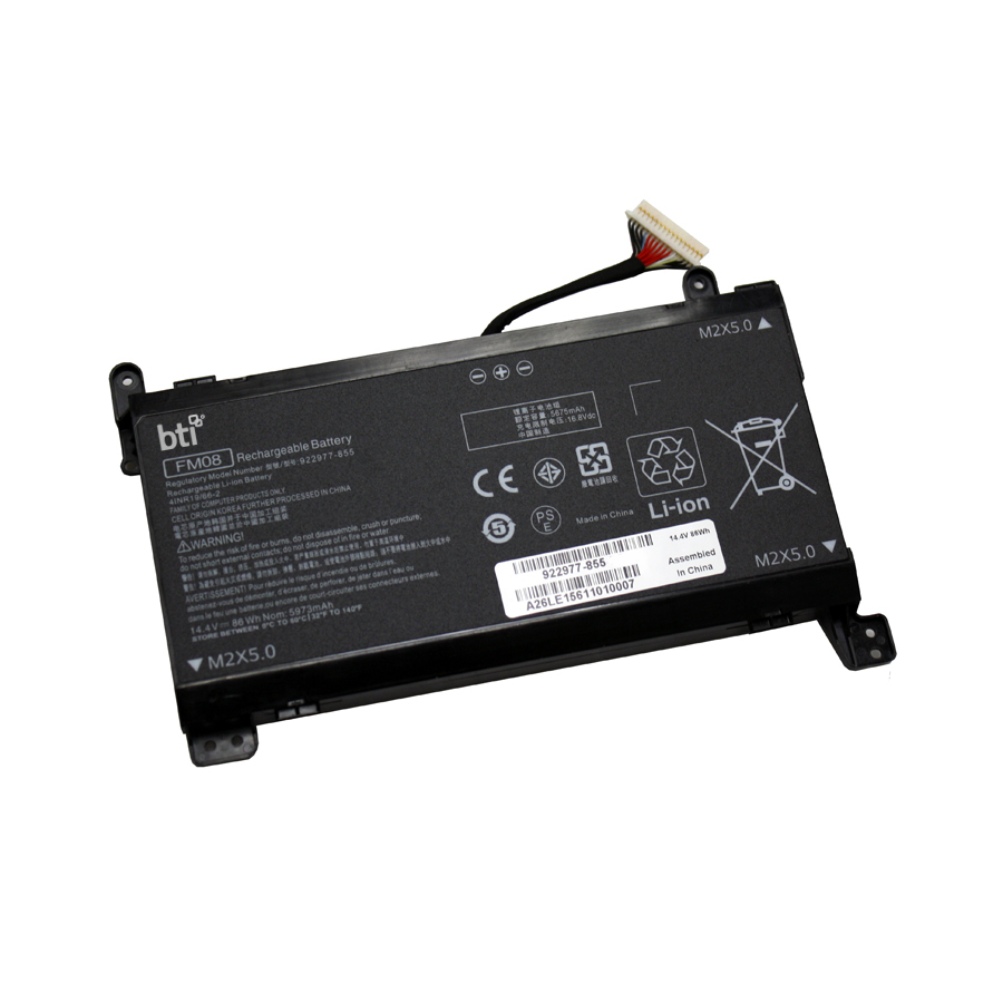 BTI 86Wh Industrial Rechargeable Batteries - Black