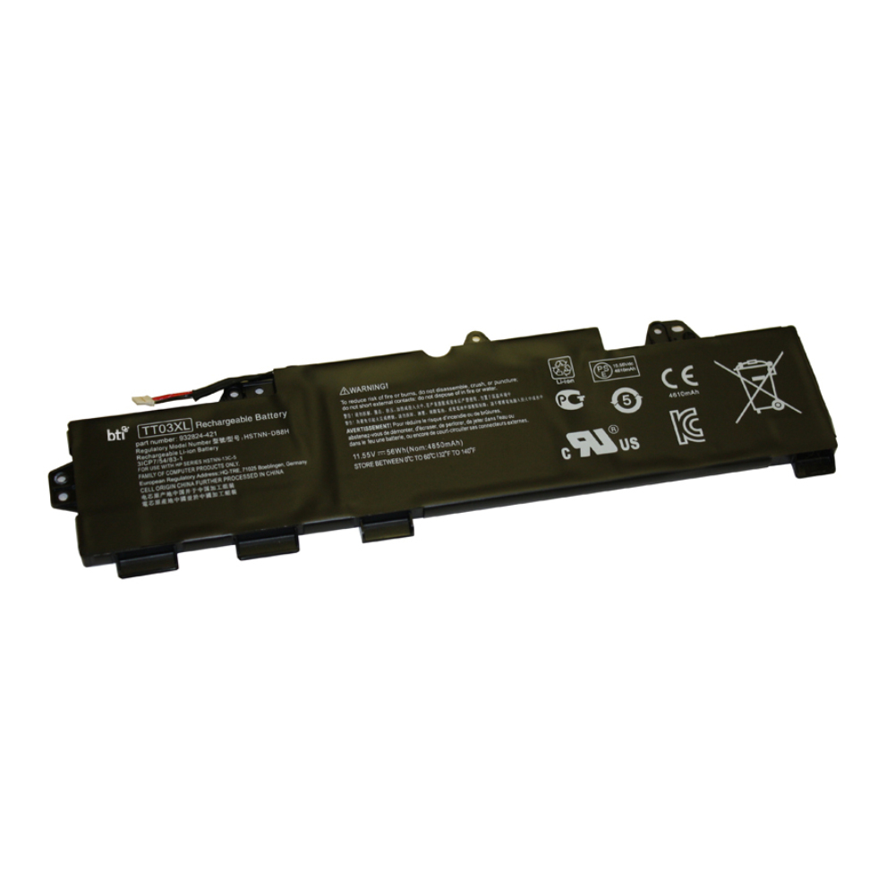 BTI TT03XL Industrial Rechargeable Batteries - Black