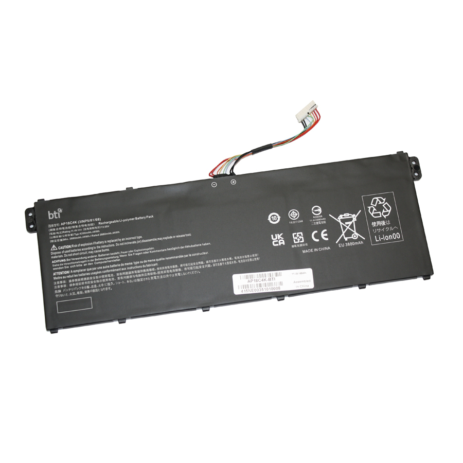 BTI 48Wh Industrial Rechargeable Batteries - Black