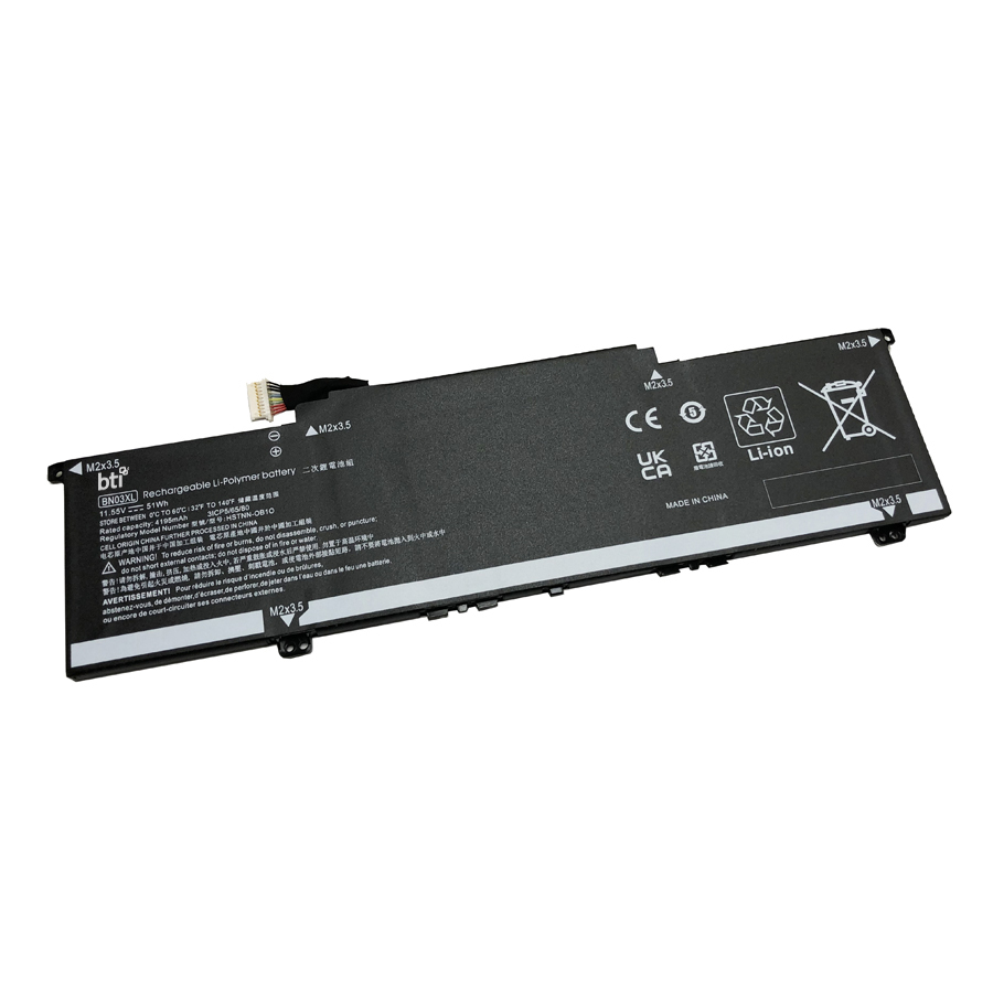 BTI 51Wh Industrial Rechargeable Batteries - Black