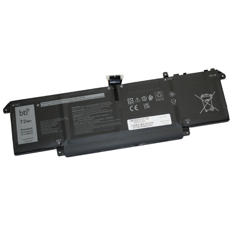 BTI CN-0YXP8T Industrial Rechargeable Batteries - Black
