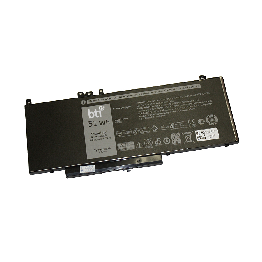 BTI E5450 Industrial Rechargeable Batteries - Black