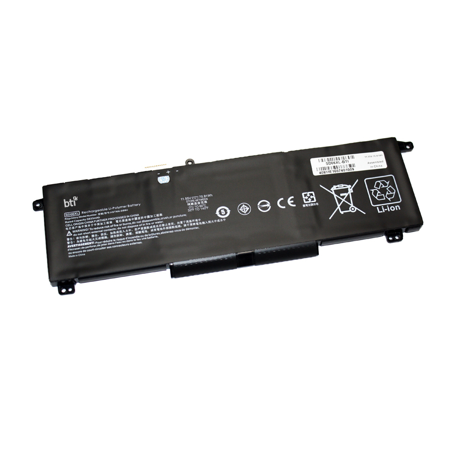 BTI HSTNN-DB9U Industrial Rechargeable Batteries - Black