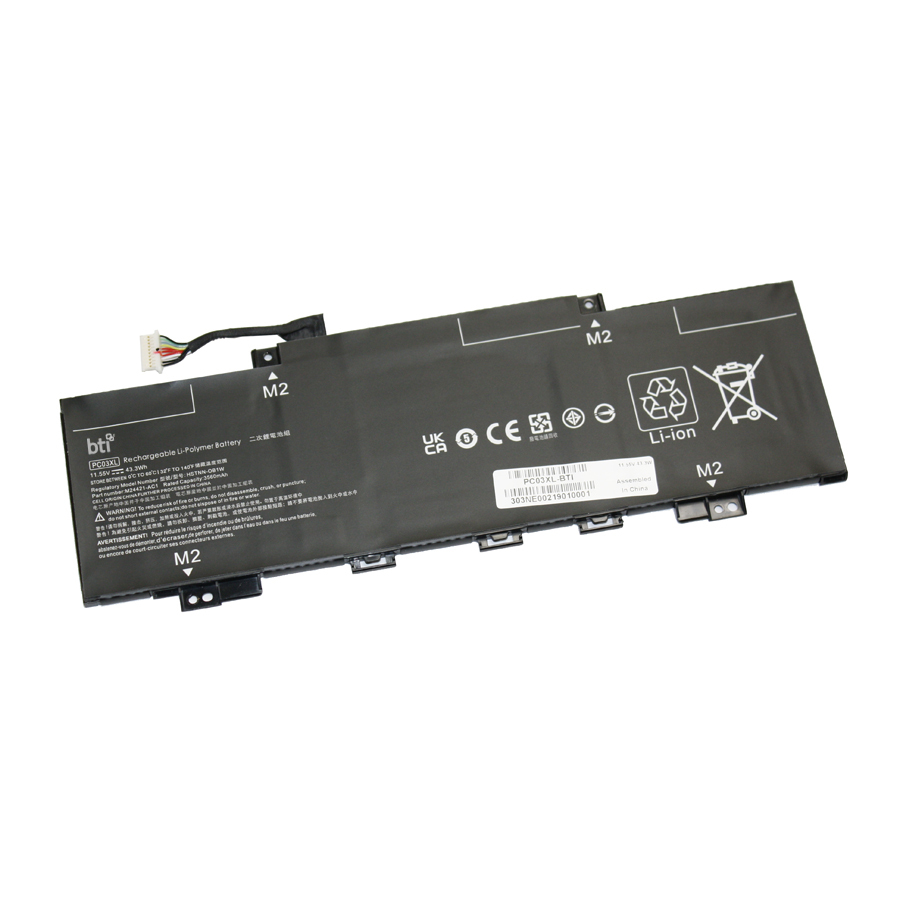 BTI HSTNN-OB1W Industrial Rechargeable Batteries - Black