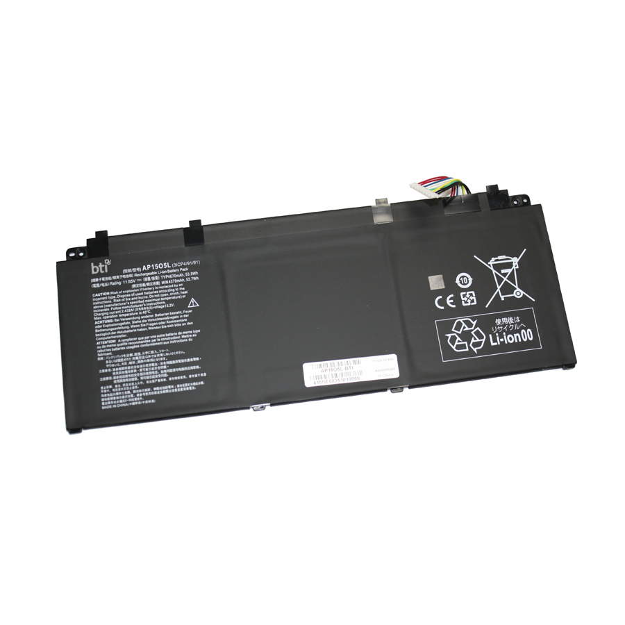 BTI 3-cell Industrial Rechargeable Batteries - Black