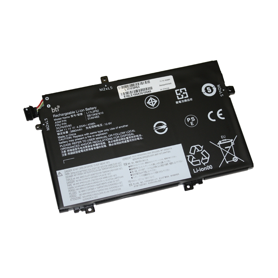BTI L17M3P54 Industrial Rechargeable Batteries - Black
